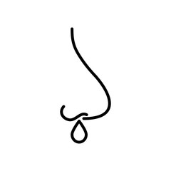 runny nose icon, line style