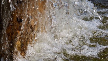 water flowing from a fountain