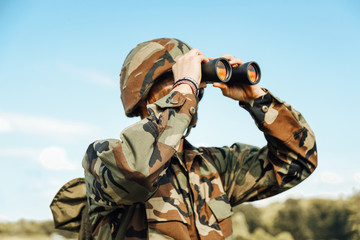 hunter in camouflage