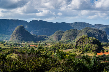 Vinales Valley, known for its unique limestone geomorphological mountain formations called mogotes. Cuba