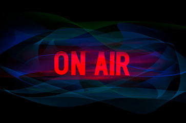 background with on air sign