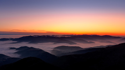 Sunset from the radar station of the Grand Ballon