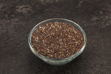 Seasoning chia seeds in the bowl