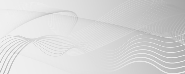 Gray Memphis Fluid Shapes. 3d Flow Line Pattern. 