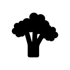 broccoli vegetable icon, silhouette style