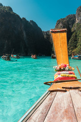 Longtail boat at Phi Leh Lagoon, Thailand