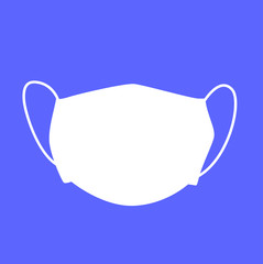 
Colored medical mask for protection during a pandemic on a colored background