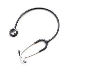 Set stethoscope for medical isolated on white background
