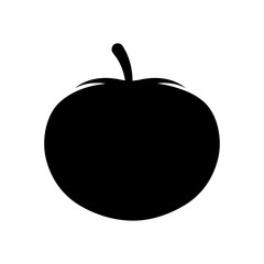 tomato vegetable icon, silhouette style