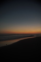Beautiful sunset hue and horizon at the beach of Bali island