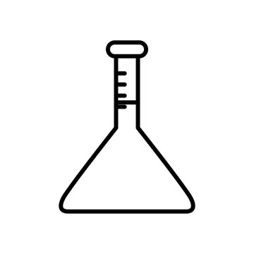 Chemical Conical Flask Icon, Line Style