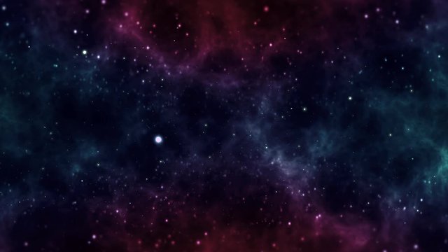 animation of multicolored milky way energy in space 4k render