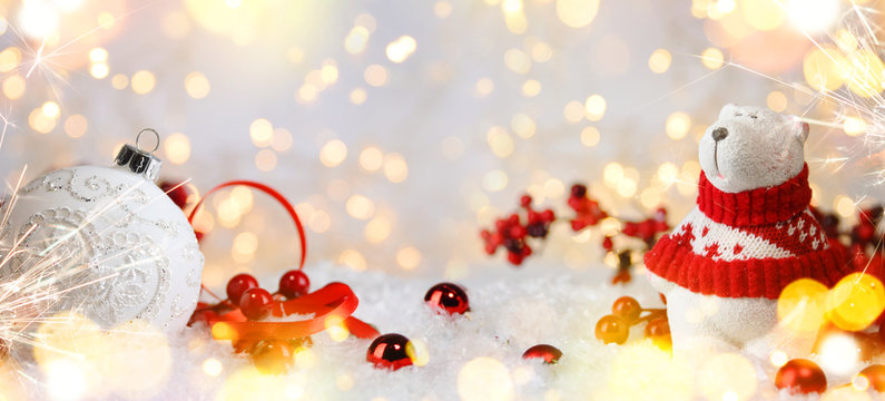 Christmas and New Year holiday background