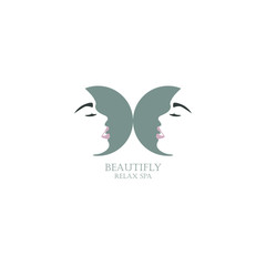 woman face profile, beauty logo concept