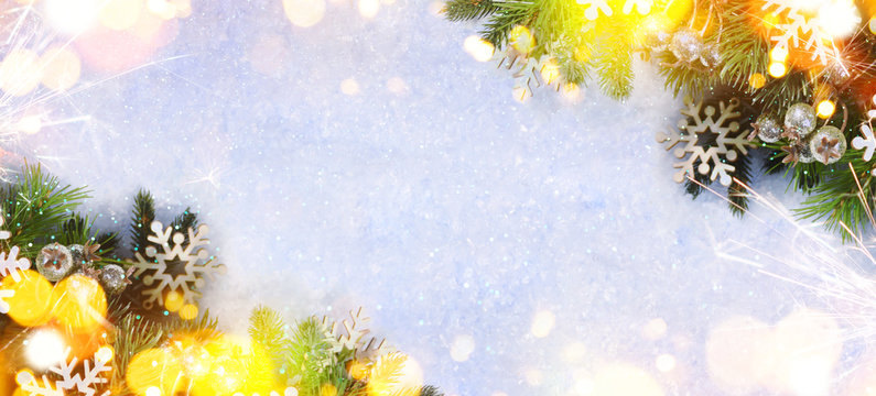 Christmas and New Year holiday background