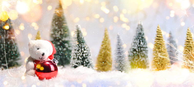 Christmas and New Year holiday background - Powered by Adobe