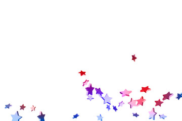 Abstract confetti flying star.