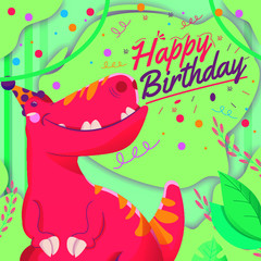 Dinosaurio Feliz Cumpleaños