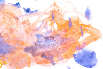 Children's art and painting. Artistic background image. Abstract painting. Contemporary art. Hand made art. Colorful texture.