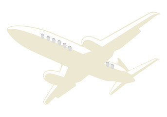 Passenger airplane liner in the sky. Illustration