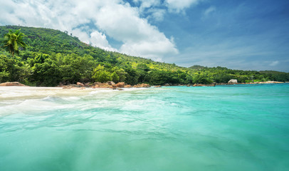 Fototapeta premium Anse Lazio beach at Praslin island, Seychelles
