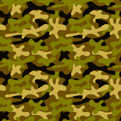 Army camouflage seamless vector pattern background