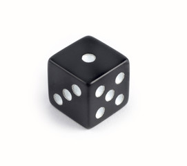 black dice isolated on white background