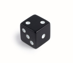 black dice isolated on white background