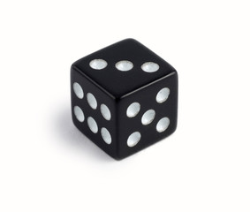 black dice isolated on white background