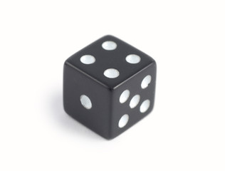 black dice isolated on white background