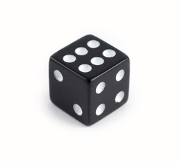 black dice isolated on white background