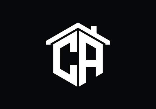 Initial Monogram Letter CA Logo Design Vector Template. CA Letter Logo Design
