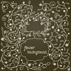 Floral blue background