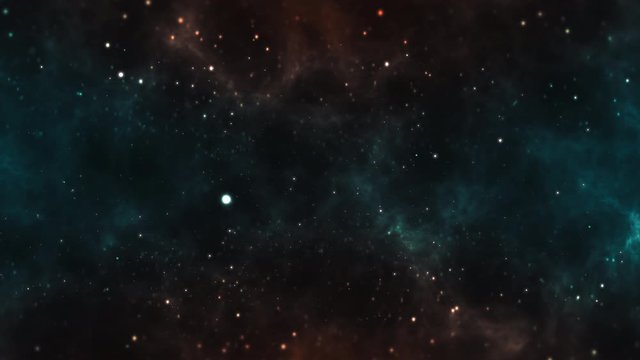 mystical deep dark space small particles glowing abstract background 4k render