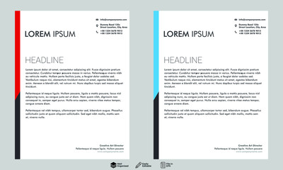 Letterhead template in flat style Free Vector In EPS
