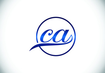 Initial Monogram Letter CA Logo Design Vector Template. CA Letter Logo Design