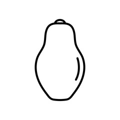 pawpaw fruit icon, line style