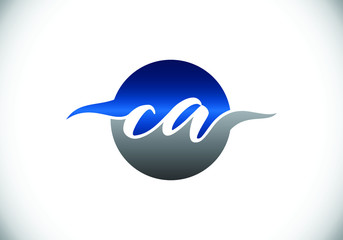 Initial Monogram Letter CA Logo Design Vector Template. CA Letter Logo Design