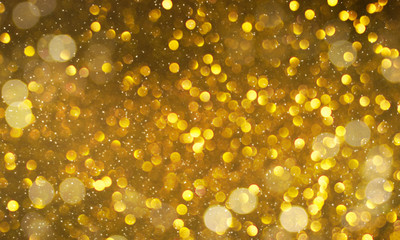 Christmas light background.  Holiday glowing backdrop. Defocused Background With Blinking Stars. Blurred Bokeh.