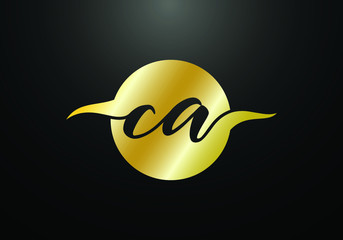 Initial Monogram Letter CA Logo Design Vector Template. CA Letter Logo Design