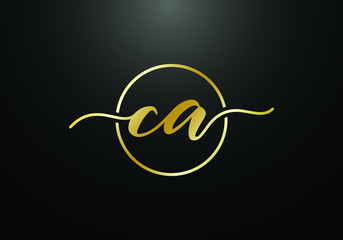 Initial Monogram Letter CA Logo Design Vector Template. CA Letter Logo Design