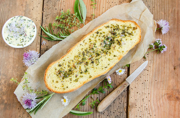 Kräuterbrot Knoblauchbrot Kräuterbutter Brot Baguette