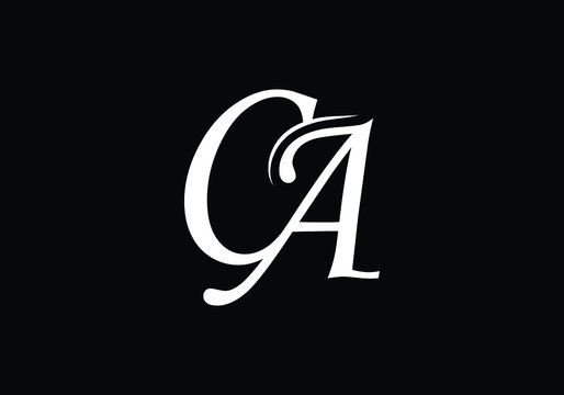 Initial Monogram Letter CA Logo Design Vector Template. CA Letter Logo Design