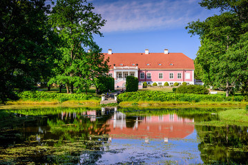 Naklejka na ściany i meble Sightseeing of Estonia. Sagadi manor (Sagadi möis) museum in Lahemaa National Park.