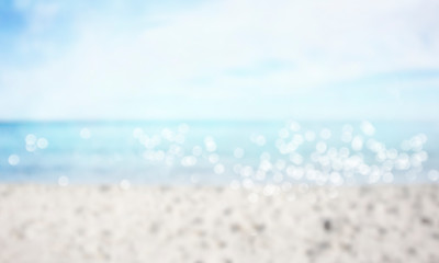Spring, summer background. Blurred water with bokeh