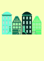 Fototapeta premium vector illustration of city buildings