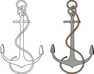 anchor with rope vector © Gary Godby