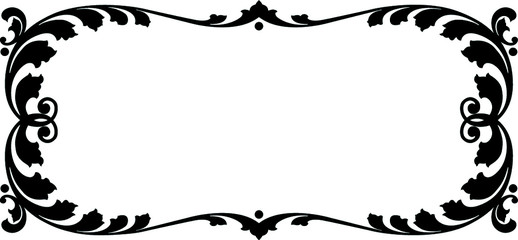 decorative frame with floral ornament
