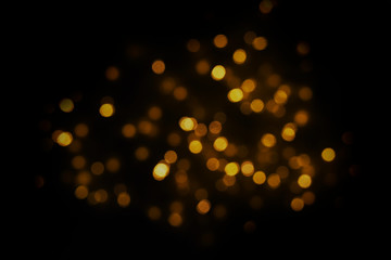 Bokeh light background.  Holiday glowing backdrop. Defocused Background With Blinking Stars. Blurred Bokeh.