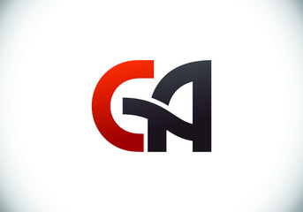 Initial Monogram Letter CA Logo Design Vector Template. CA Letter Logo Design